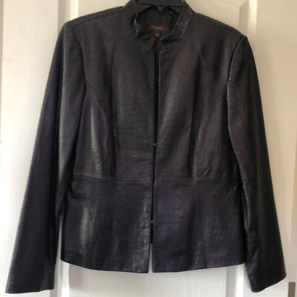Tesori  Lined Leather Jacket